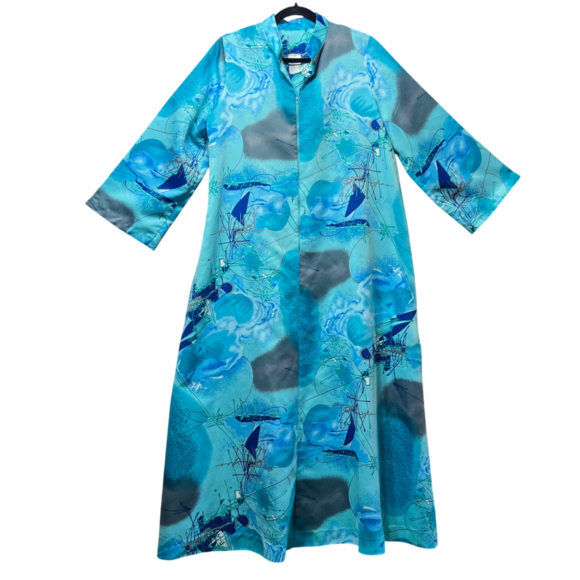 Montgomery Ward Dresses & Skirts - Vintage 60s Montgomery Ward Mid Century Mod‎ Atomic Print Robe House Coat Dress